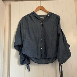 Doen o’keefe top blue cotton xs